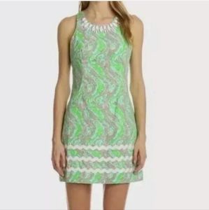Lilly Pulitzer Alligator Print with Gemstones Neckline Dresses Size 4